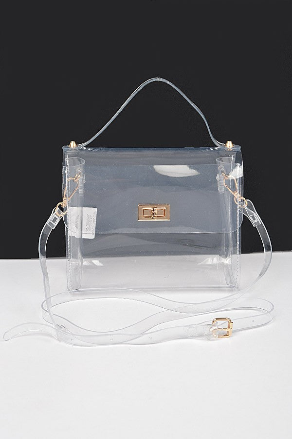 Simple Stadium Clear Crossbody Handbag