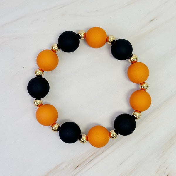 Game Day Ball Bead Bracelet – 9 Team Color Options