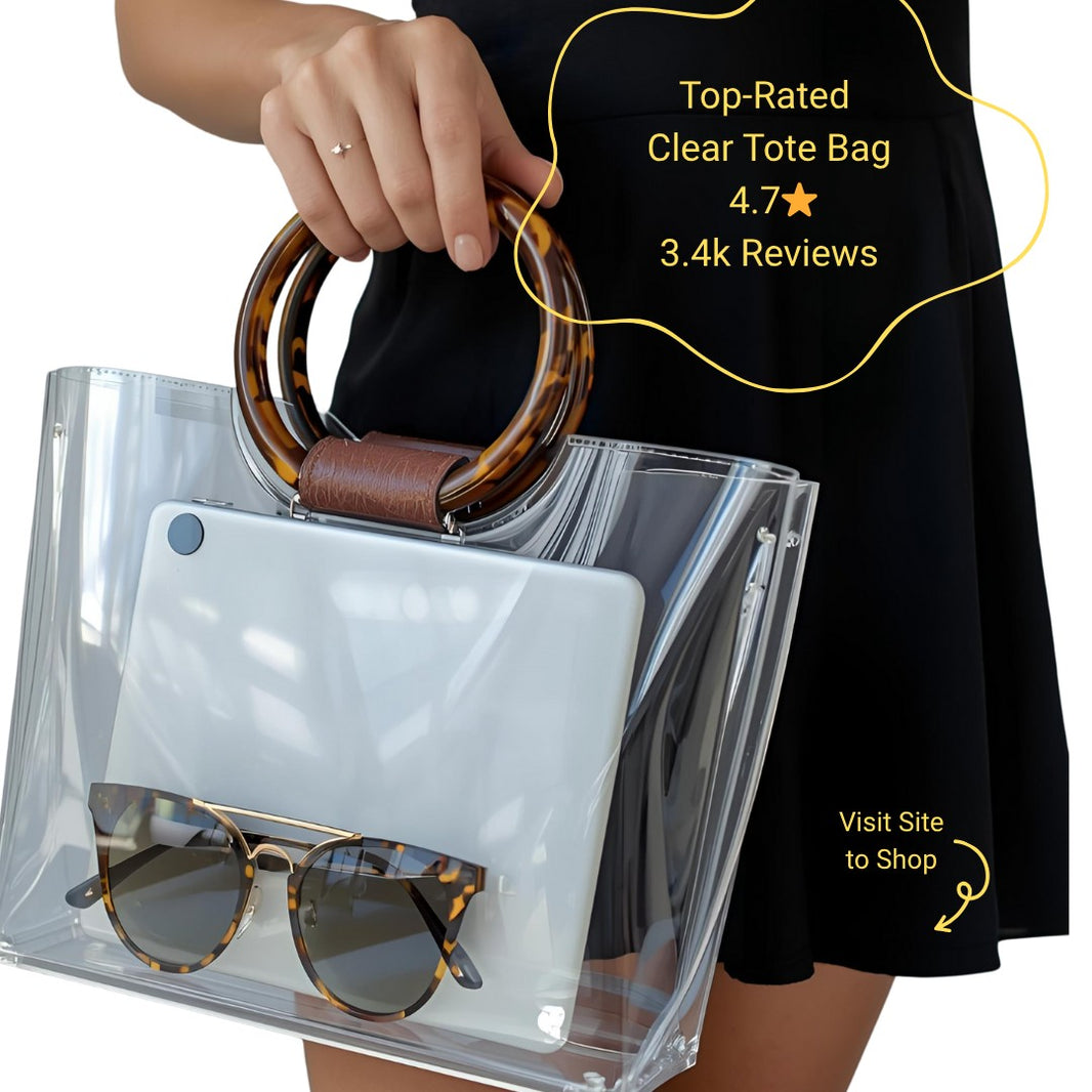 Top Rated Clear Tote Bag for Stadium Events - 4.7 Stars (3.4k reviews)