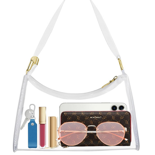 White Clear Handbag for Stadium Events