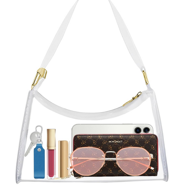 White Clear Handbag for Stadium Events