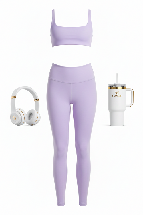 Purple Like-LULU leggings vibes (compare Lulu Align) with pockets