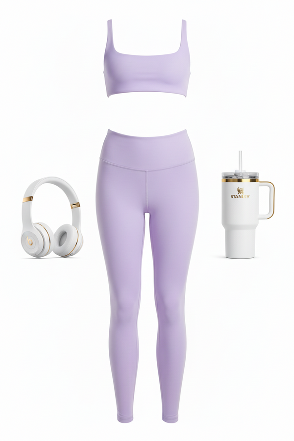 Purple Like-LULU leggings vibes (compare Lulu Align) with pockets