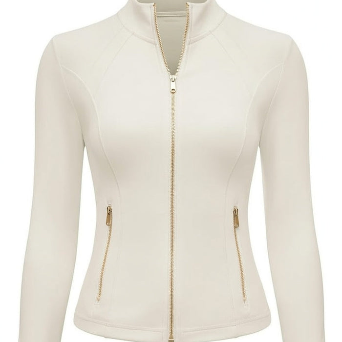 Jacket Define Nulu Vibes Gold Zippers (lulu look-alike)